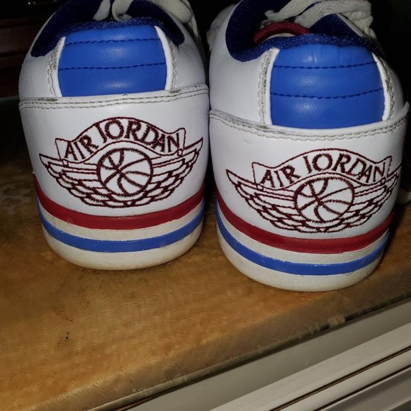 Retro Air Jordan Philly Low Rise Shoe Sz 9 Leather, White, Round Toe - Picture 2 of 10